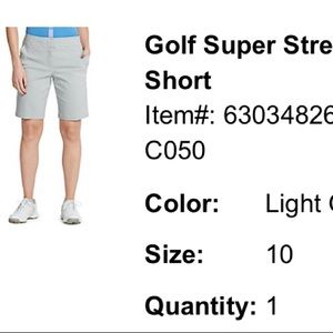 Womens Izod Golf Grey Shorts